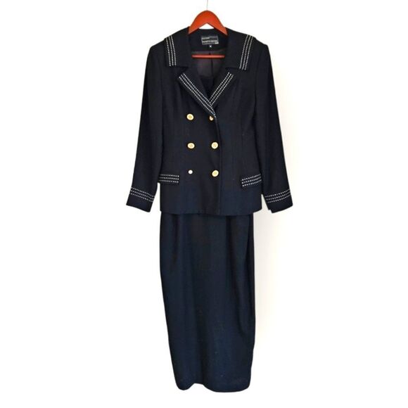 Vintage Nanette Lepore Robespierre '80s Maxi Dress & Blazer Matching Set Size 10 - Picture 1 of 13